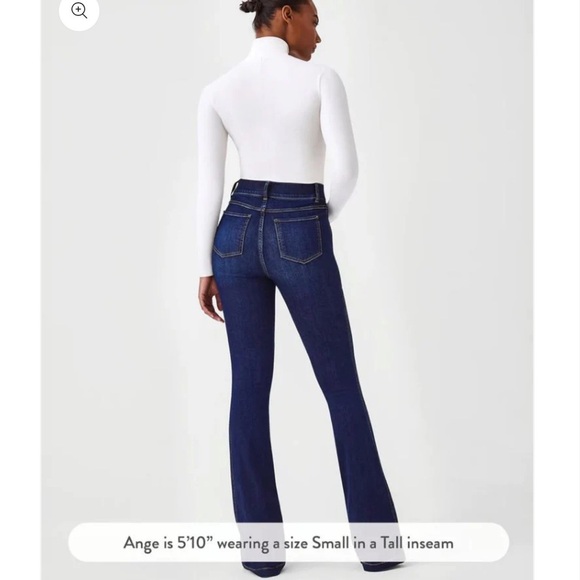 NWOT SPANX Smoothing Flare Jeans in Midnight Size 1X - Picture 2 of 9